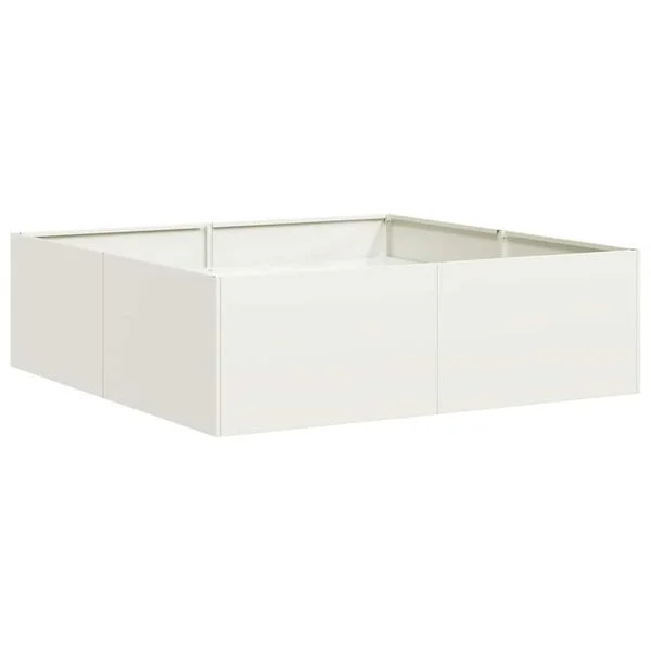 vidaXL Jardinière blanc 100x100x30 cm acier