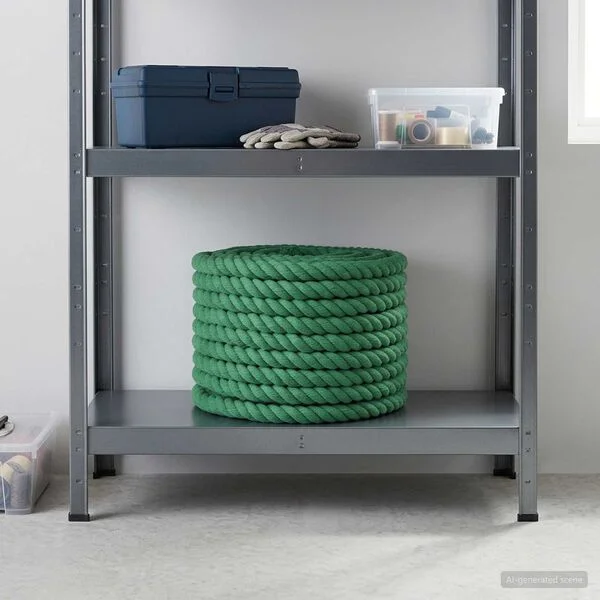 vidaXL Corde en coton 20 mm 50 m Vert 100% Coton