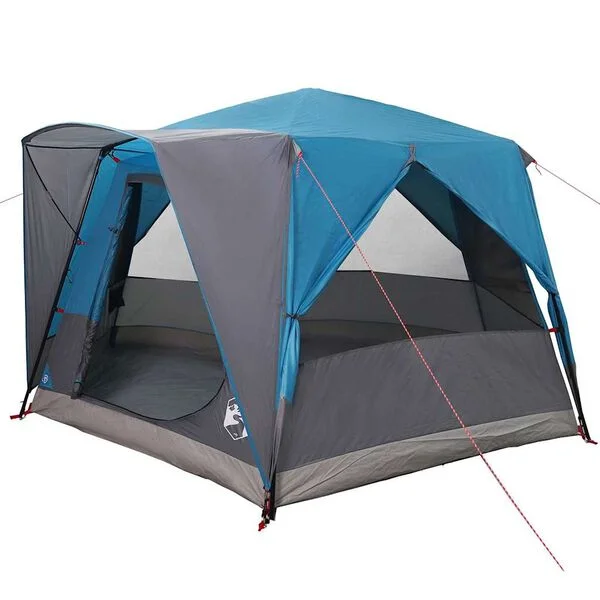 vidaXL Tente de camping 5 personnes 5 personne Bleu et gris
