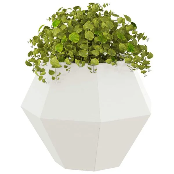 vidaXL Jardinière 2 pc Blanc 50 x 50 x 40 cm Acier