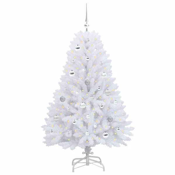 vidaXL Sapin de Noël Artificiel à Branches Articulées Blanc 150 cm