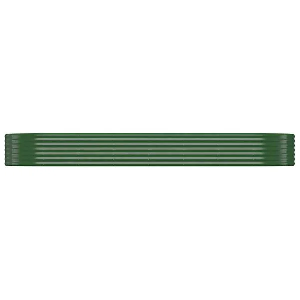 vidaXL Lit surélevé de jardin Acier galvanisé 322x100x36cm Vert