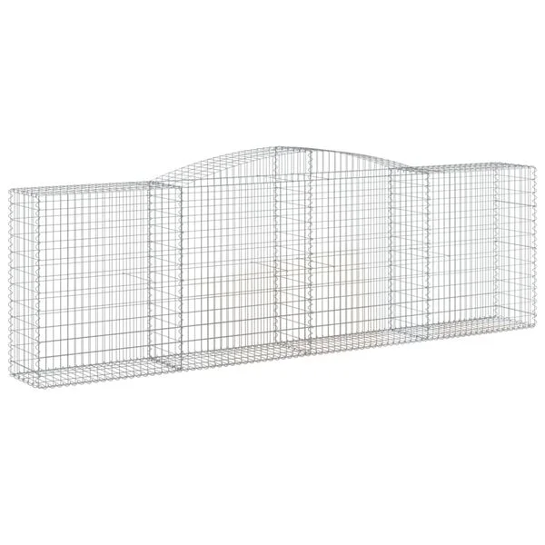 vidaXL Paniers à gabions arqués 25 pcs 400x50x120/140 cm Fer galvanisé