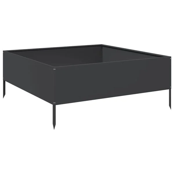 vidaXL Lit surélevé de jardin noir 100x100x41 cm acier