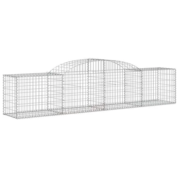 vidaXL Paniers à gabions arqués 11 pcs 300x50x60/80 cm fer galvanisé