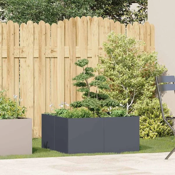 vidaXL Jardinière anthracite 80x80x40 cm acier laminé à froid