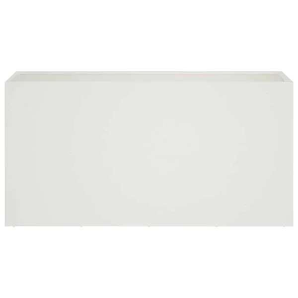 vidaXL Cache-pot de jardin Blanc 100 x 30 x 50 cm Acier laminé à froid