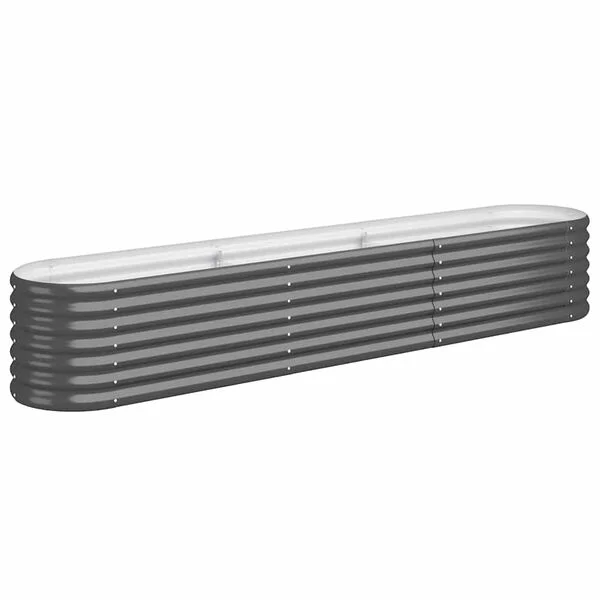 vidaXL Lit surélevé de jardin Acier galvanisé Anthracite