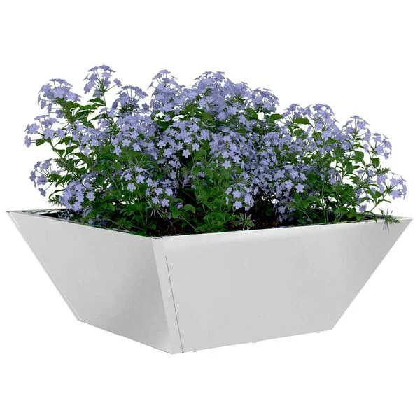 vidaXL Cache-pot de jardin 5 pc Argenté 40 x 40 x 15 cm