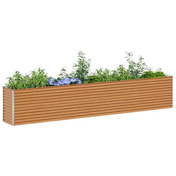 vidaXL Jardinière surélevée Marron Clair 390 x 50 x 68 cm