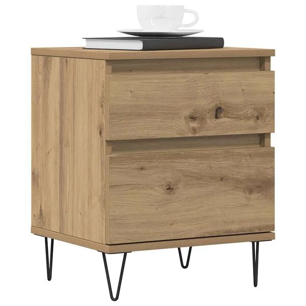 vidaXL Tables de chevet 2 pcs chêne artisanal 40x35x50 cm