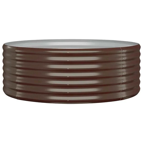 vidaXL Lit surélevé de jardin Acier galvanisé marron