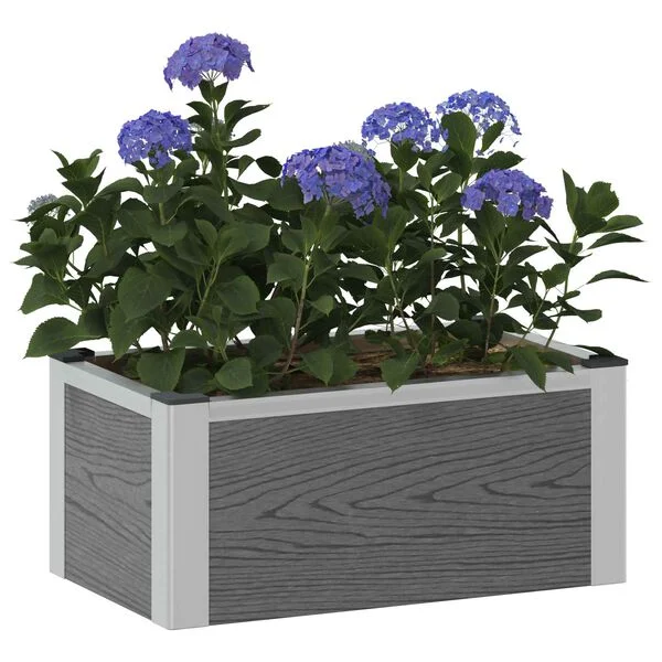 vidaXL Jardinière surélevée Gris 50 x 30 x 22 cm WPC et Aluminium