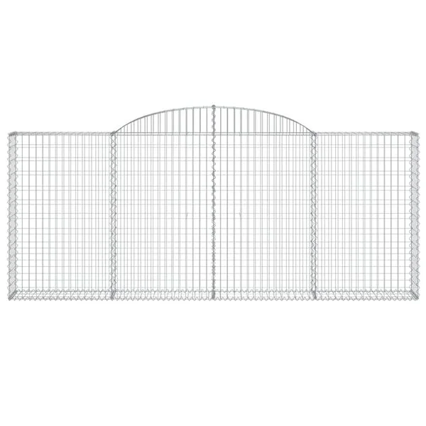 vidaXL Panier de gabions arqué 300x30x120/140 cm Fer galvanisé