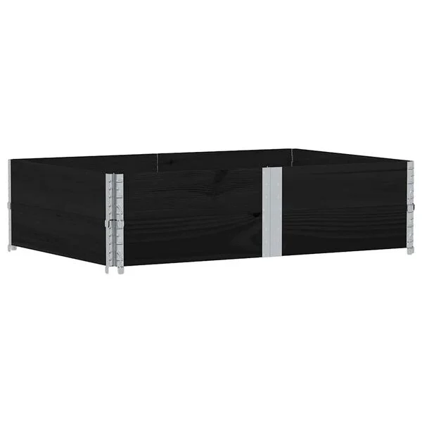 vidaXL Jardinière noir 150x100 cm bois massif de pin
