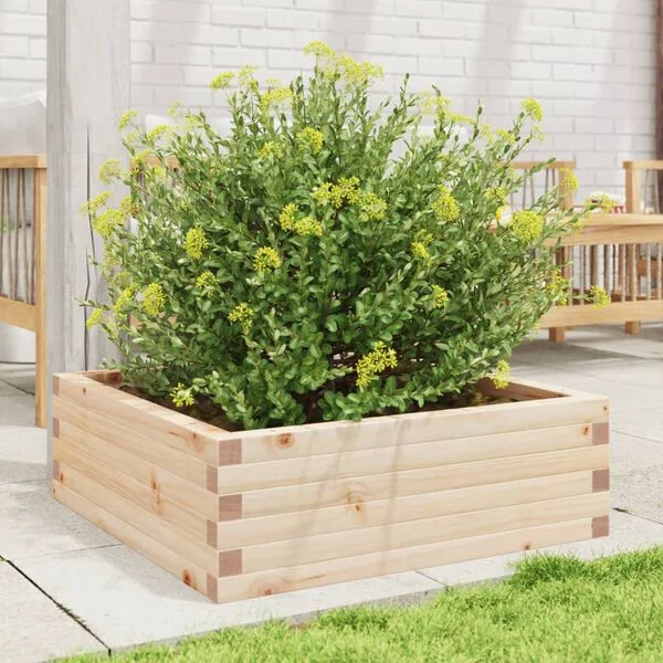 vidaXL Jardinière 70x70x23 cm bois de pin massif