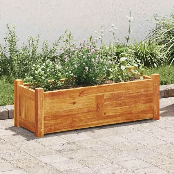 vidaXL Lit surélevé de jardin Bois d'acacia 76x27, 6x25 cm