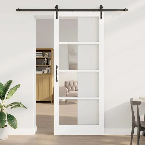 vidaXL Porte coulissante ORKDAL Blanc 93 x 232 cm