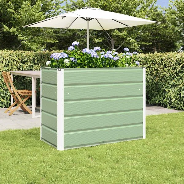 vidaXL Jardinière Vert pastel 100 x 50 x 75 cm Acier galvanisé