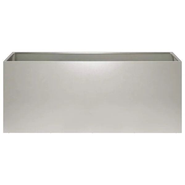 vidaXL Cache-pot de jardin Argenté 80 x 40 x 40 cm Acier inoxydable