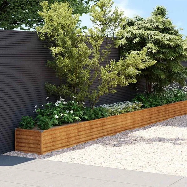 vidaXL Lit surélevé de jardin 960x50x36 cm acier corten