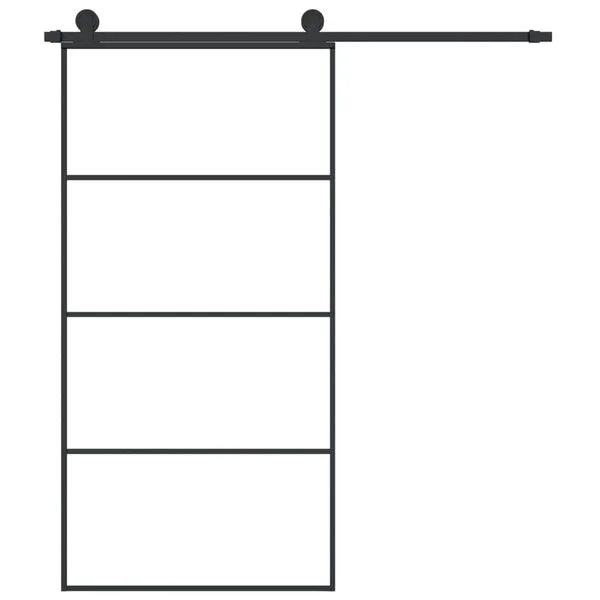 vidaXL Porte coulissante et kit de quincaillerie 102, 5x205cm Verre ESG