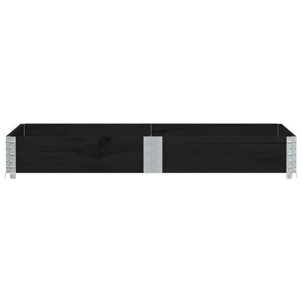 vidaXL Jardinière noir 150x100 cm bois massif de pin