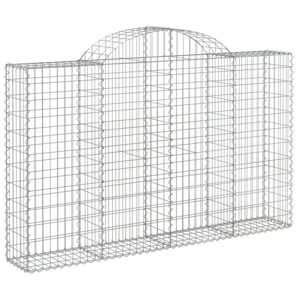 vidaXL Paniers à gabions arqués 6 pcs 200x30x120/140 cm Fer galvanisé