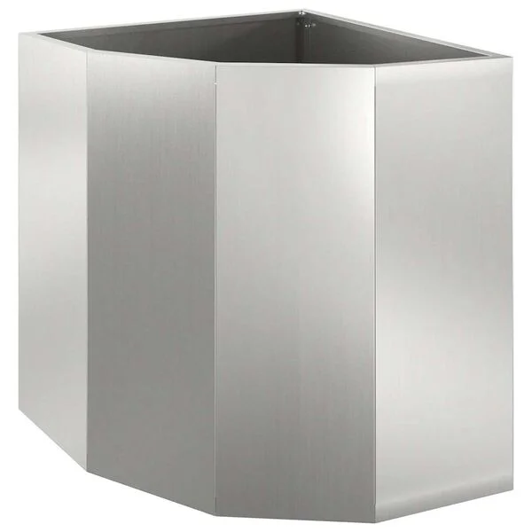 vidaXL Jardinière d'Angle Argenté 45 x 45 x 50 cm Acier galvanisé