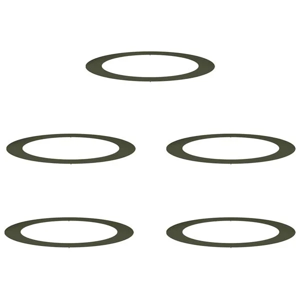 vidaXL adapté pour anneaux d'arbre plats 5 pc Vert olive Ø90/120 cm