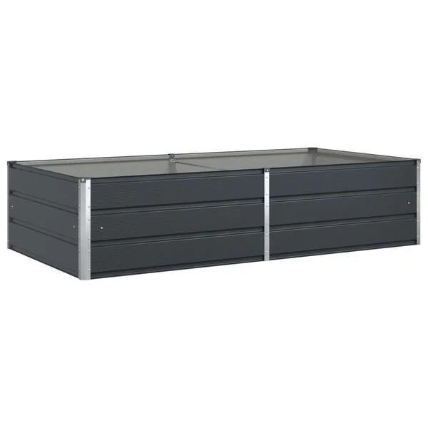 vidaXL Jardinière Anthracite 195 x 100 x 45 cm Acier galvanisé