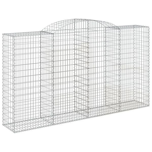 vidaXL Paniers à gabions arqués 6 pcs 300x50x160/180 cm fer galvanisé