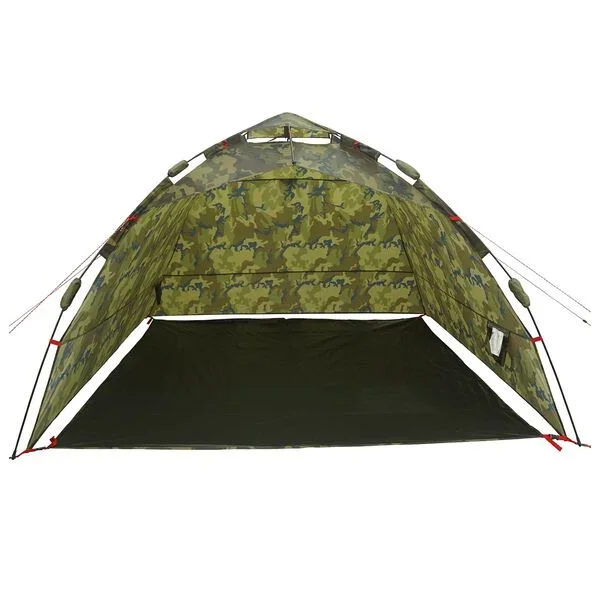 vidaXL Tente de pêche à libération rapide 4 personne Camouflage Léger