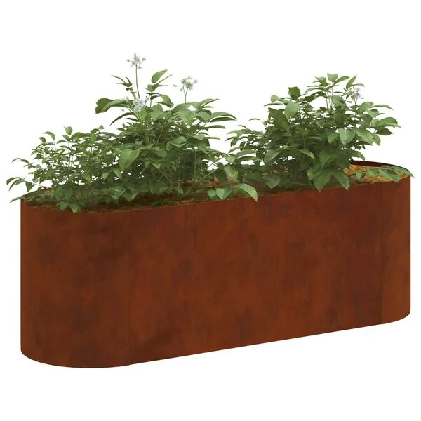 vidaXL Jardin surélevé Acier patiné 120 x 40 x 40 cm
