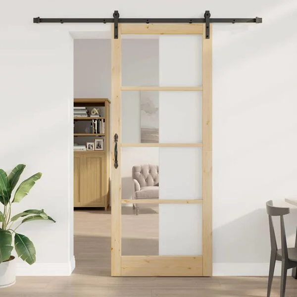 vidaXL Porte coulissante Autre ORKDAL Marron 93 x 232 cm