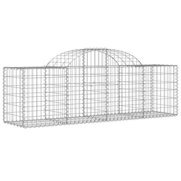 vidaXL Paniers à gabions arqués 5 pcs 200x50x60/80 cm Fer galvanisé
