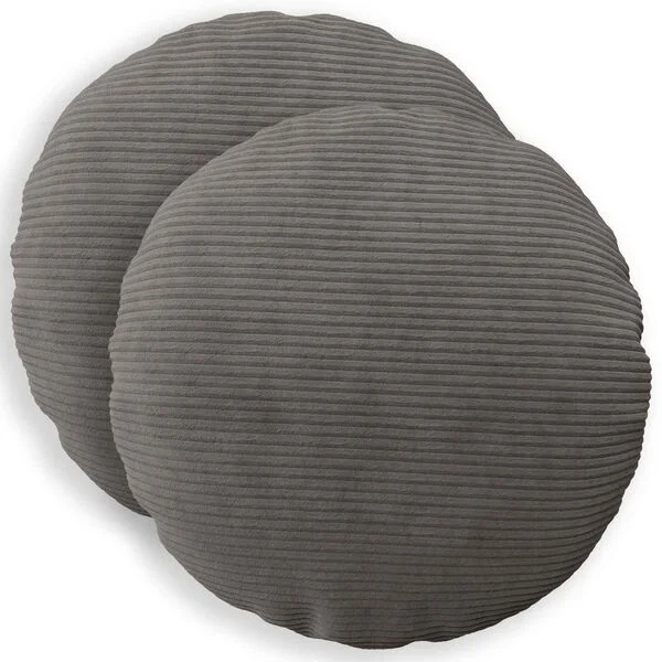 vidaXL Housse de coussin 2 pcs HEERLEN Gris foncé Ø 60 cm