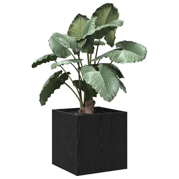vidaXL Boîte à plantes Chêne noir 40 x 40 x 40 cm Bois d'ingénierie