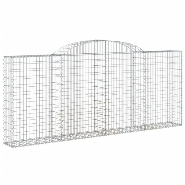 vidaXL Paniers à gabions arqués 5 pcs 300x30x120/140 cm fer galvanisé