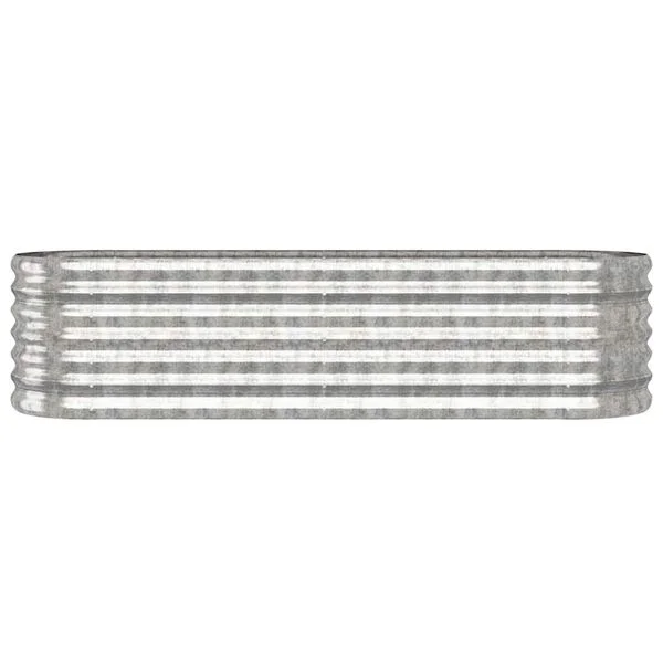 vidaXL Lit surélevé de jardin Acier galvanisé Argenté