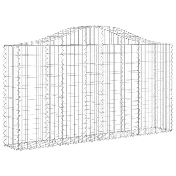 vidaXL Paniers à gabions arqués 12 pcs 200x30x100/120 cm Fer galvanisé