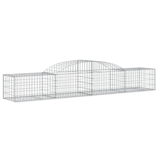 vidaXL Paniers à gabions arqués 9 pcs 300x50x40/60 cm fer galvanisé