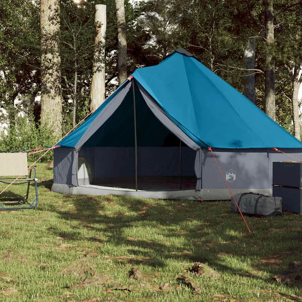 vidaXL Tente familiale tipi 6 personnes bleu imperméable