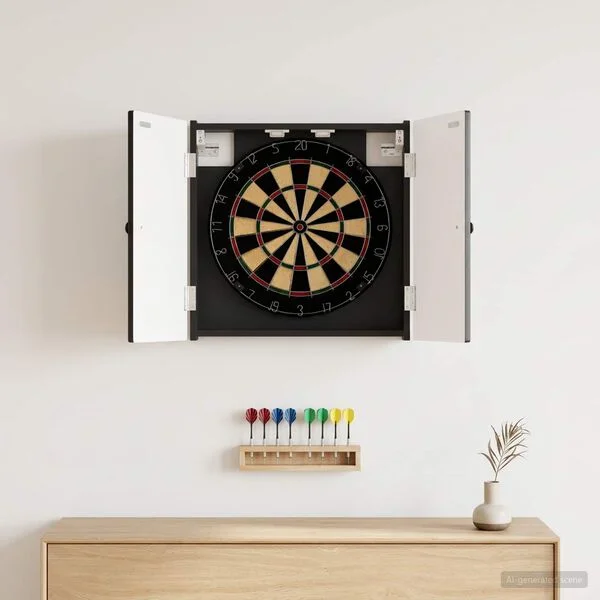 vidaXL Cabinet pour cible EDE Noir 52, 5 x 10, 5 x 53, 5 cm