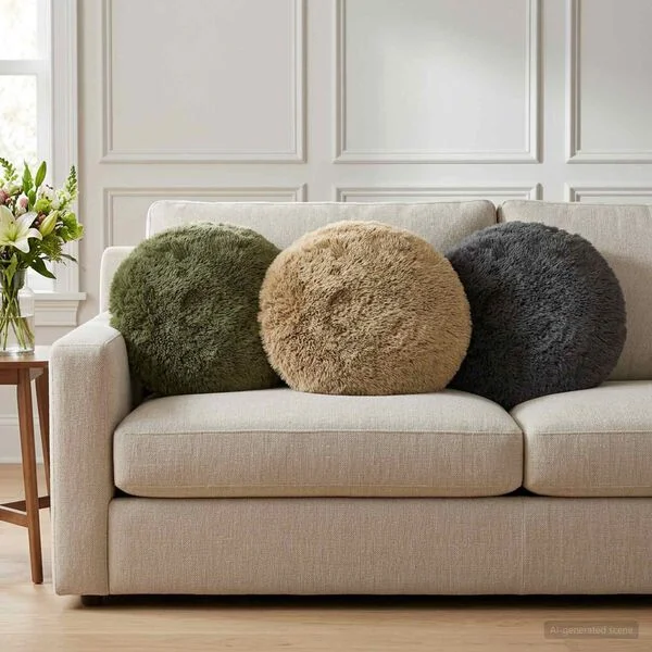 vidaXL Coussin avec oreiller HEERLEN 2 pièces Gris clair Fleece PV