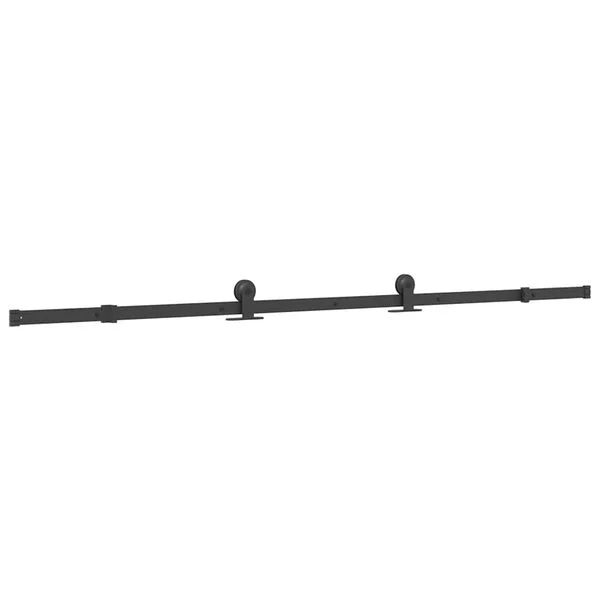 vidaXL Porte coulissante kit de quincaillerie trempé verre aluminium