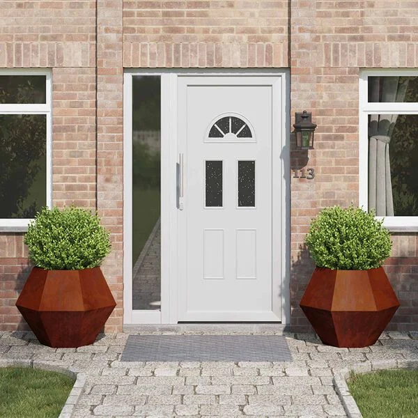 vidaXL Jardinière 2 pc Rouillé 75 x 75 x 60 cm Acier patiné