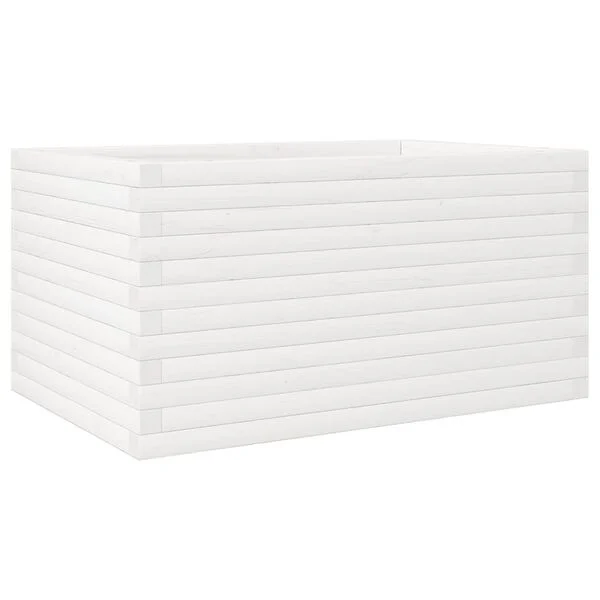 vidaXL Jardinière blanc 90x60x46 cm bois de pin massif