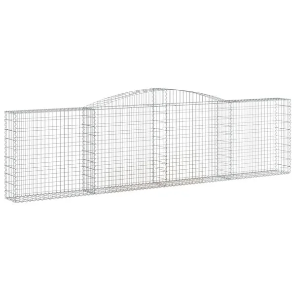 vidaXL Panier de gabions arqué 400x30x100/120 cm Fer galvanisé