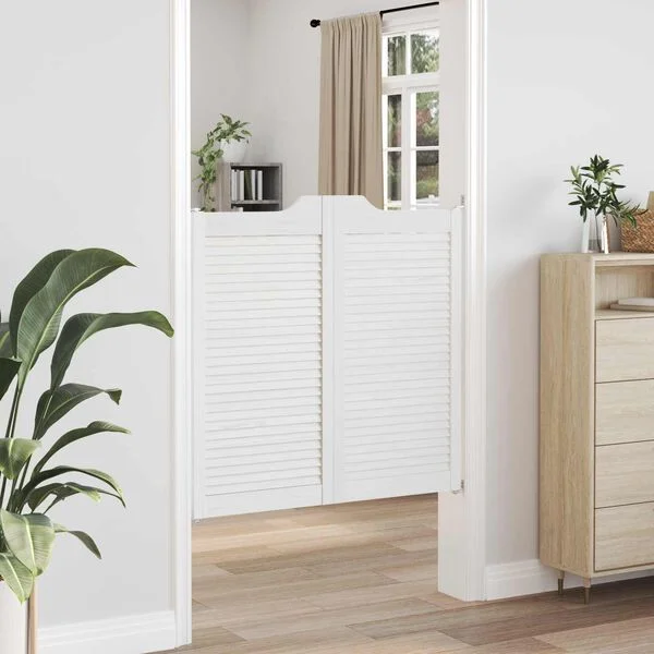 vidaXL Portes battantes 2 pc 100 x 100 cm Bois de pin massif Blanc
